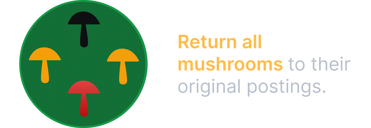 About60 help artwork explaining that all mushrooms should be returned to their original positions