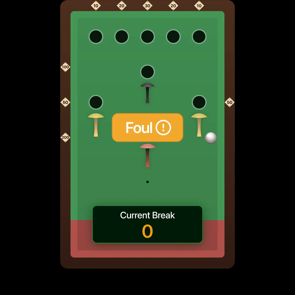 About60 animation showing a ball leaving the table